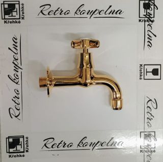 Luxusní kohoutkový ventil TRES Clasic ve zlaté povrchové úpravě je dokonalým doplňkem pro každou retro koupelnu, stylovou...